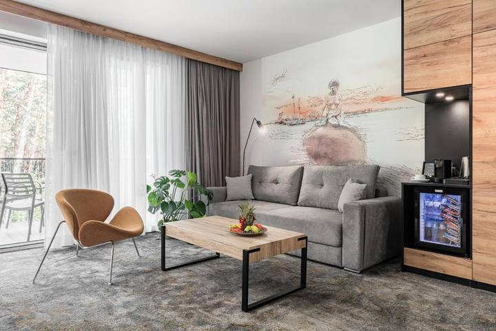 Ferienwohnung für 2 Personen, mit Balkon und Terrasse sowie Pool und Sauna in Leba - 2