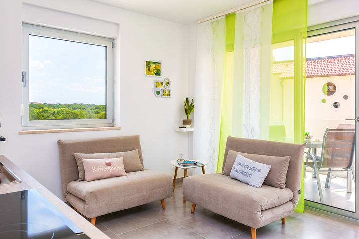 Apartamento entero, Apartamento de vacaciones para 2 personas con balcón in Medulin City, Medulin