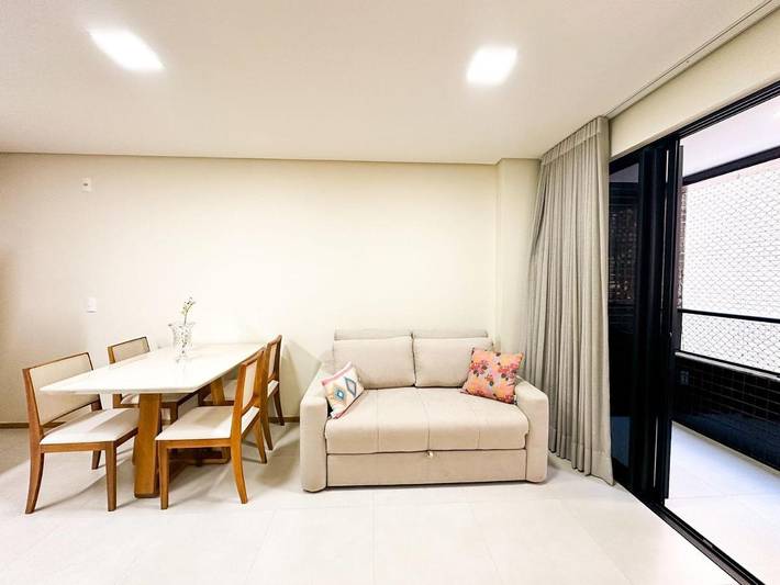 Casas e apartamentos de temporada para 4 pessoas, com piscina e balcão, adaptado a crianças em Pajuçara