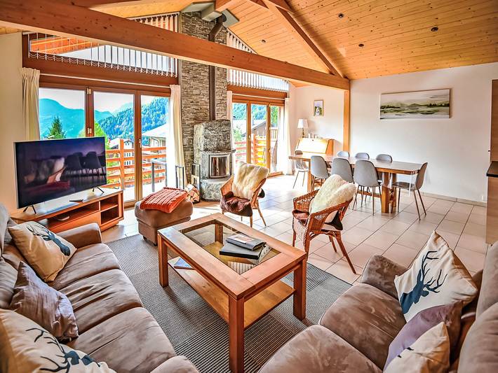 Chalet für 10 Personen, mit Ausblick und Garten in Leytron