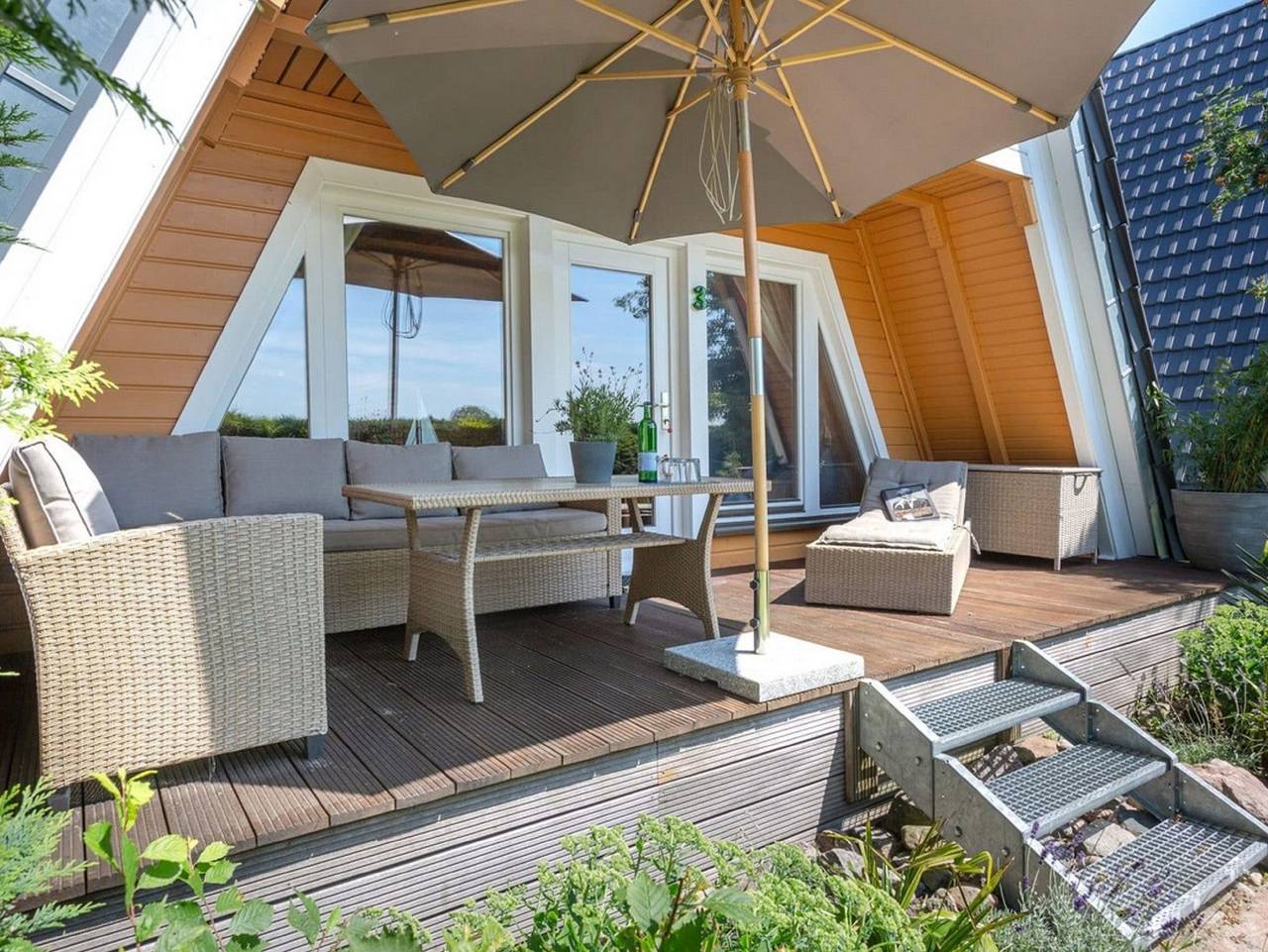 Finnhütte in Freest mit Sauna und umzäunten Grundstück - Finnhütten-Ferienhaus in Freest, Vorpommern