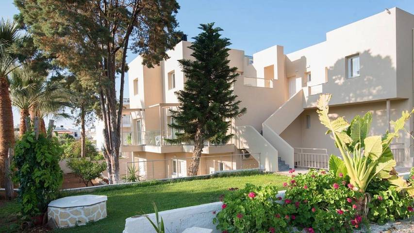 Vakantieappartement voor 3 personen, met uitzicht en tuin in Malia