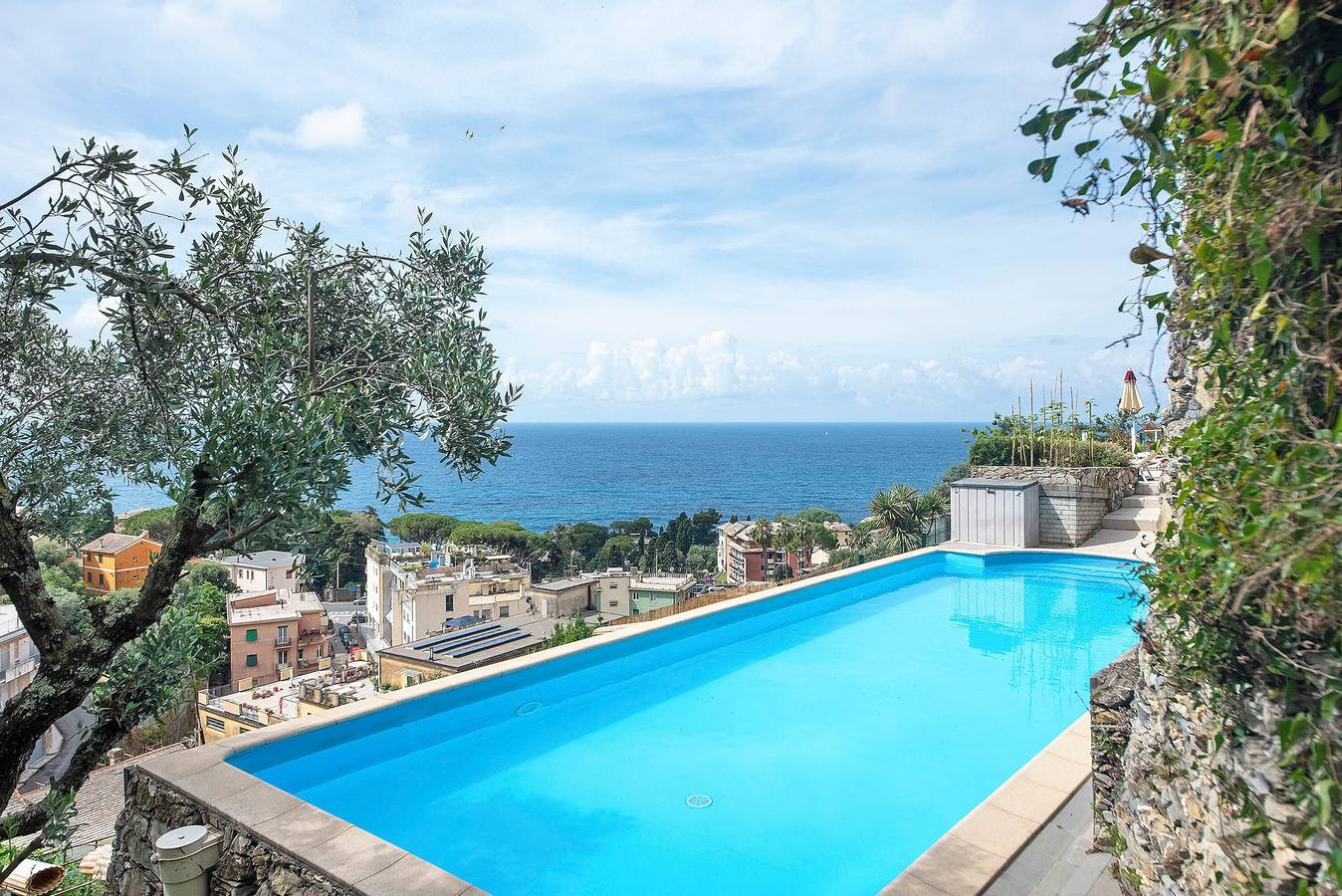 Apartamento entero, Apartamento 'Agriturismo Le Pale - Giuli 2' con vistas al mar, Wi-Fi y aire acondicionado in Bogliasco, Riviera Italiana