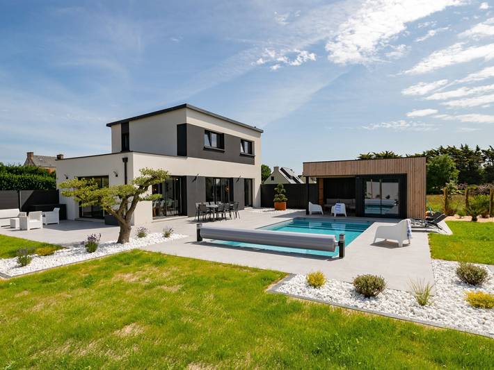 Maison de vacances pour 8 personnes, avec terrasse ainsi que piscine et jardin - 1