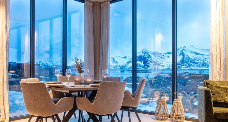 Chalet für 7 Personen, mit Ausblick und Terrasse sowie Garten auf den Lofoten - 2