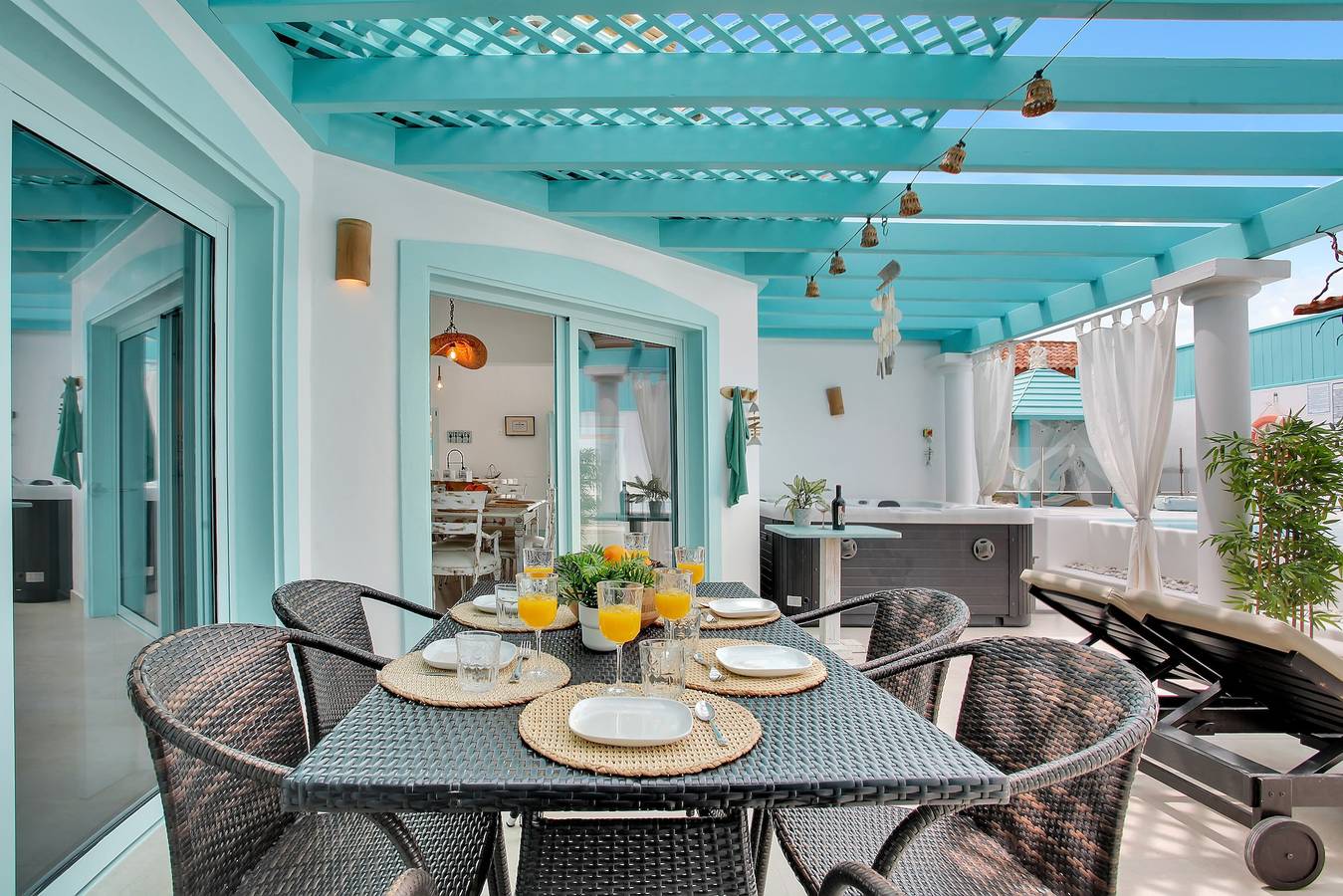 Villa per vacanze 'Orange Light with Private Pool' con vista sul mare, Wi-Fi e aria condizionata in Oasis Tamarindo, La Oliva