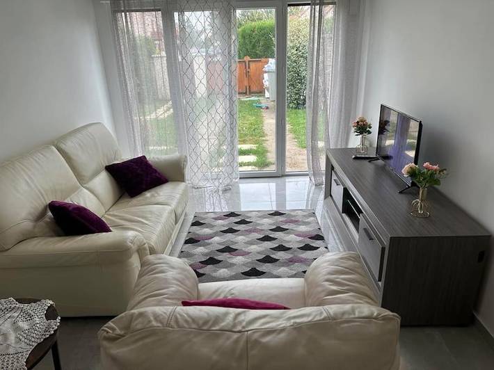 Appartement de vacances pour 3 personnes, avec jardin