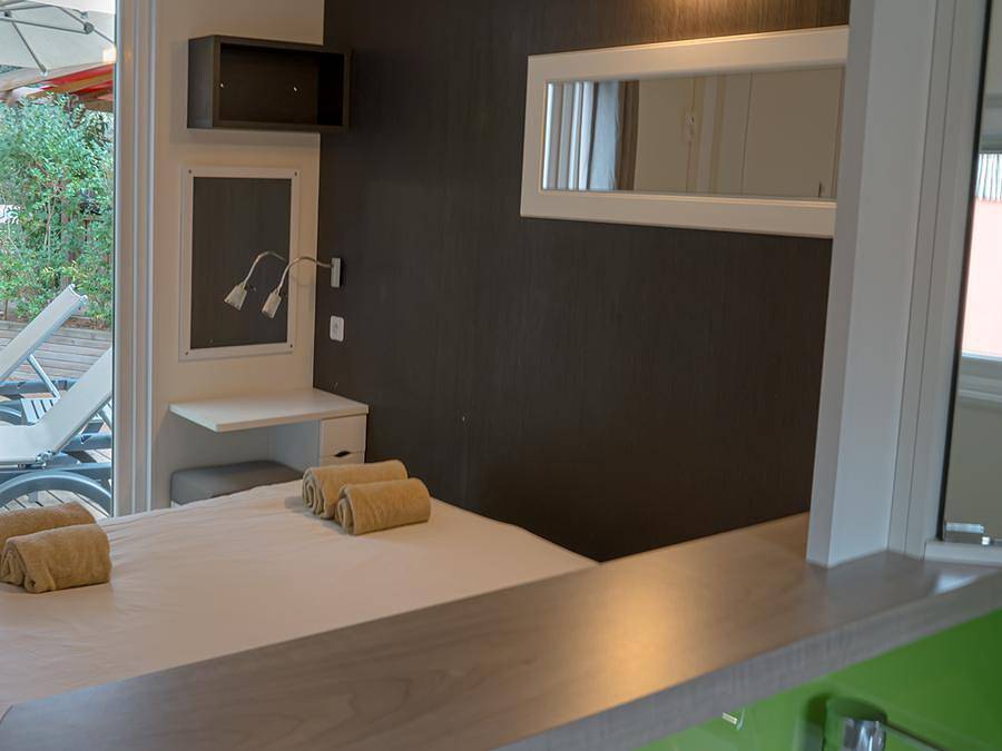 Camping Sunelia Les Sablons - Mobilheim 2 personen - 08 - Taos Luxe 1 Ch 1 Sdb - Bosquet in Portiragnes Plage, Portiragnes