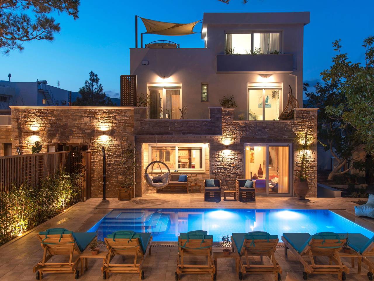 Luxuriöses Ferienhaus mit heizbarem Infinitypool in Koutsouras, Lasithi