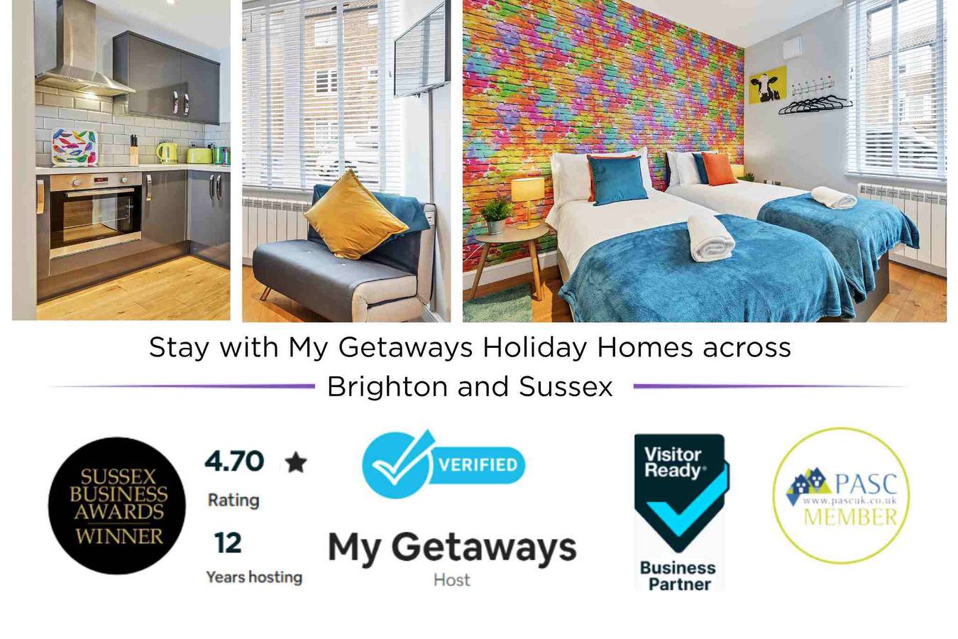 Entire apartment, Rainbow Studio | By My Getaways in Brighton, Sussex