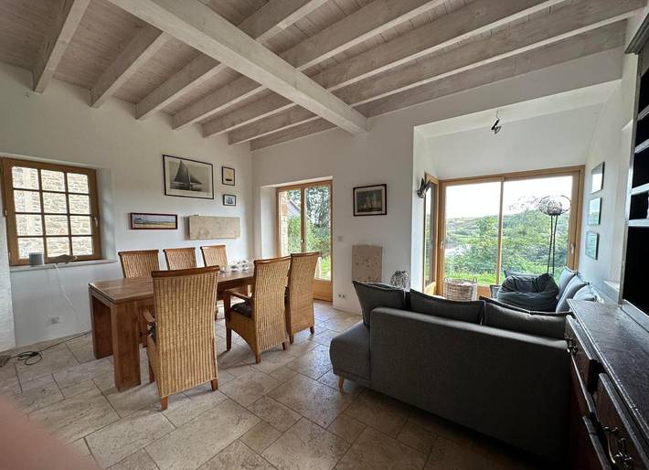 Location de vacances pour 10 personnes, avec vue ainsi que vue sur le lac et jardin, animaux acceptés dans Plage du Verger - 3