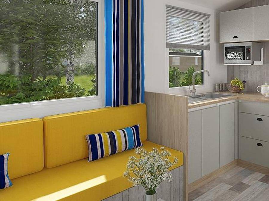 Camping Le Pont D'yeu - Mobilheim 8 personen - Mobilheim Komfort in Notre-Dame-de-Monts, Vendée