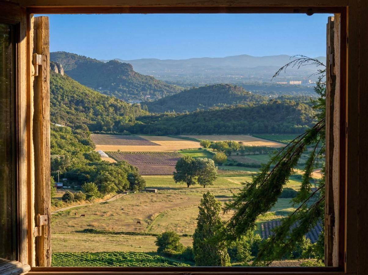 Deluxe Double Room with Two Double Beds in Clansayes, Région de nyons