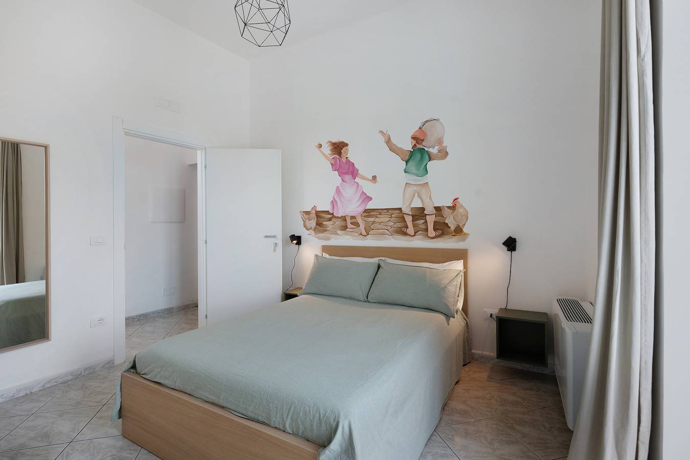 Room 'Camera Matrimoniale Pagani' with Shared Terrace, Wi-Fi and Air Conditioning in Pagani, Tyrrhenian Coast Campania