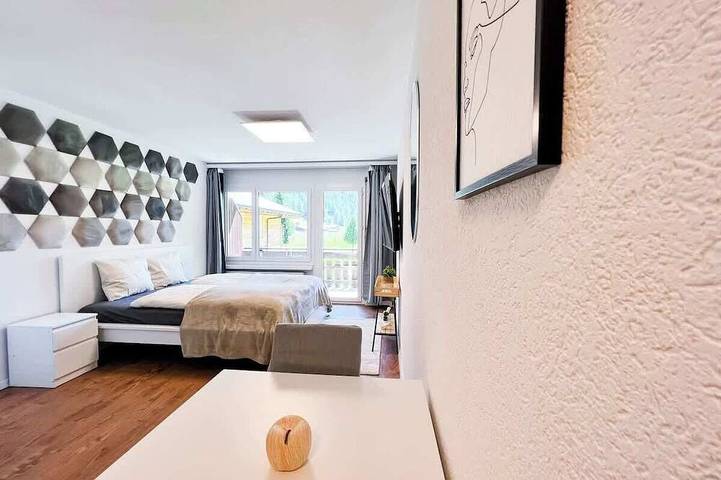 Ganze Wohnung, Panorama Wohnung für 2 nahe Zermatt in Täsch, Walliser Alpen