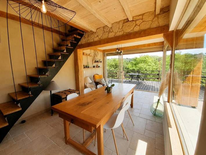 Location de vacances pour 8 personnes, avec jardin ainsi que terrasse et vue, animaux acceptés à Le Boulvé - 4