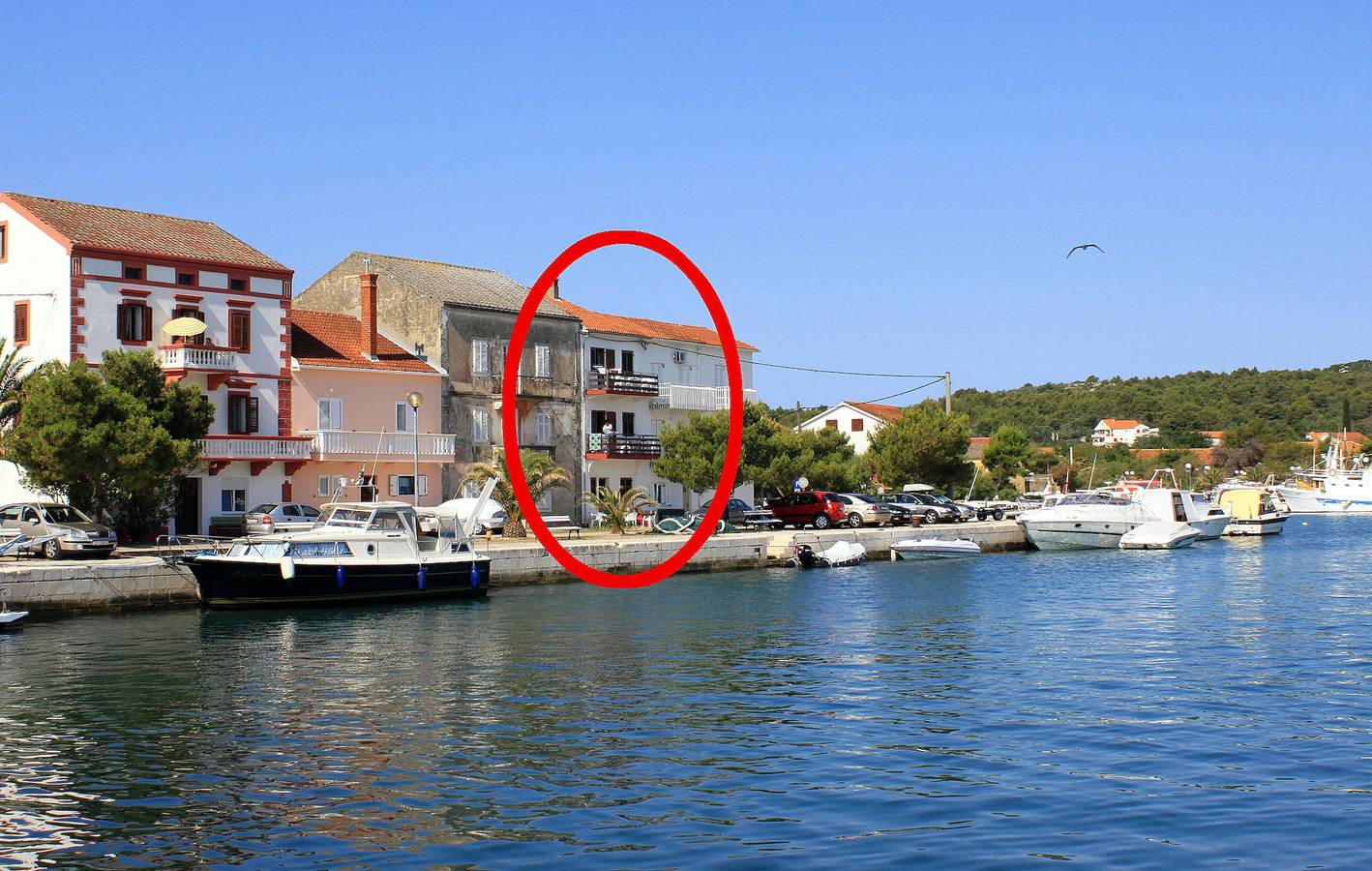 Ganze Wohnung, 1-Zimmer-Ferienwohnung mit Terrasse und Meerblick Kukljica, Ugljan A-8260-c in Kukljica, Insel Ugljan