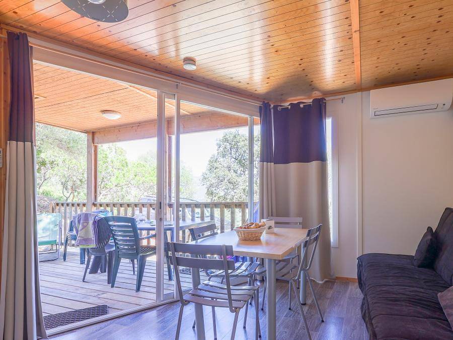 Flower Camping Torraccia - Chalet 5 personen - Chalet Confort Clim - 2 Zimmer - 4/5 Personen in Cargèse, Regionaler Naturpark Korsika