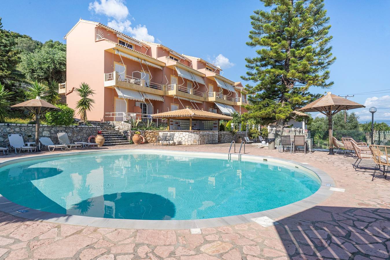 Apartment 'Stefanos Place Studio Sea View 7' with Sea View, Wi-Fi and Air Conditioning in Mparmpati, Corfu