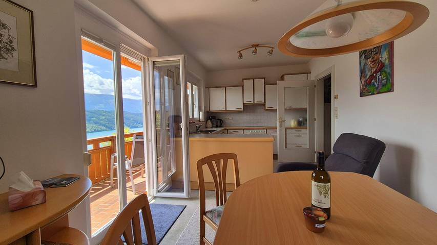 Ferienwohnung für 2 Personen, mit Ausblick und Pool sowie Seeblick und Balkon am Millstätter See - 4