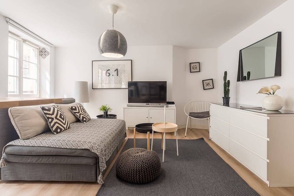 Ganze Wohnung, G2-Apartment-Apartment-Ensuite mit Dusche-Strassenblick in Straßburg, Region Straßburg