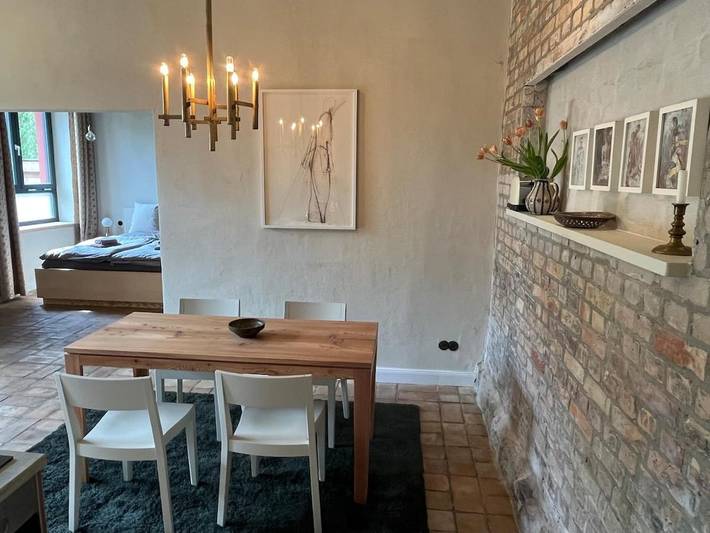 Ferienwohnung für 3 Personen, mit Terrasse und Garten sowie Sauna