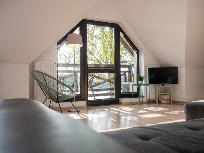 Ferienwohnung für 4 Personen, mit Seeblick und Ausblick sowie Balkon in den Masuren