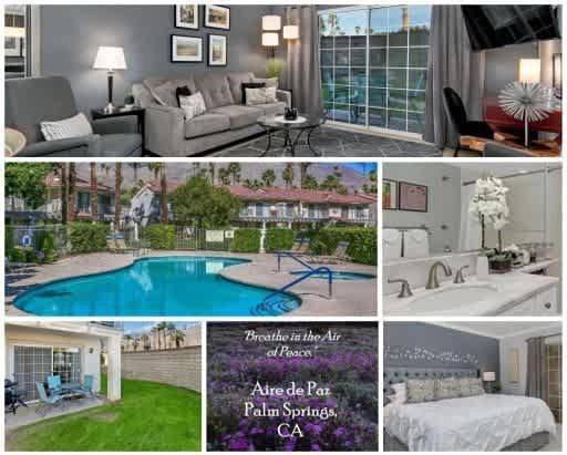 Hus för 2 Personer, med bubbelpool samt terass och pool, med husdjur i Palm Springs