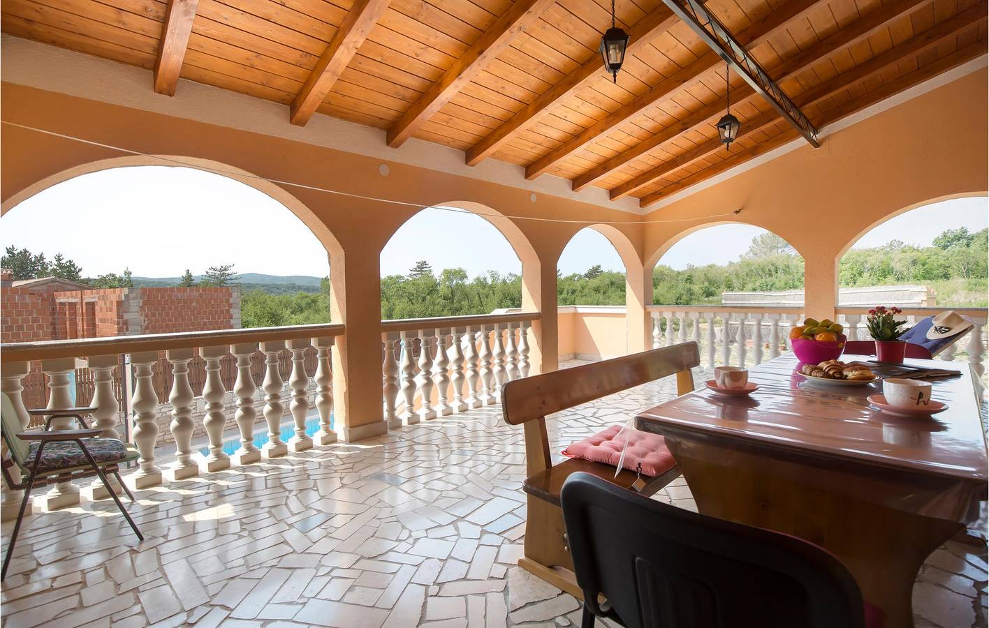 Dom dla 6 osób z taras in Vinez, Wschodnie Wybrzeże Istrii