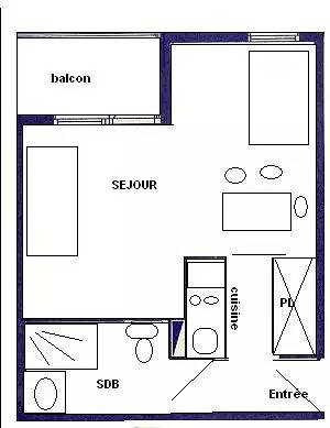 Ganzes Studio, Studio 3/4 pers - The Gentians - Gillage in Plagne Villages, La Plagne-Tarentaise