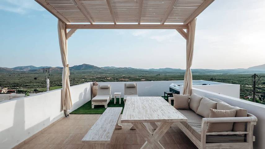 Maison d’hôte pour 6 personnes, avec jacuzzi et balcon/terrasse, animaux acceptés en Crète - 2