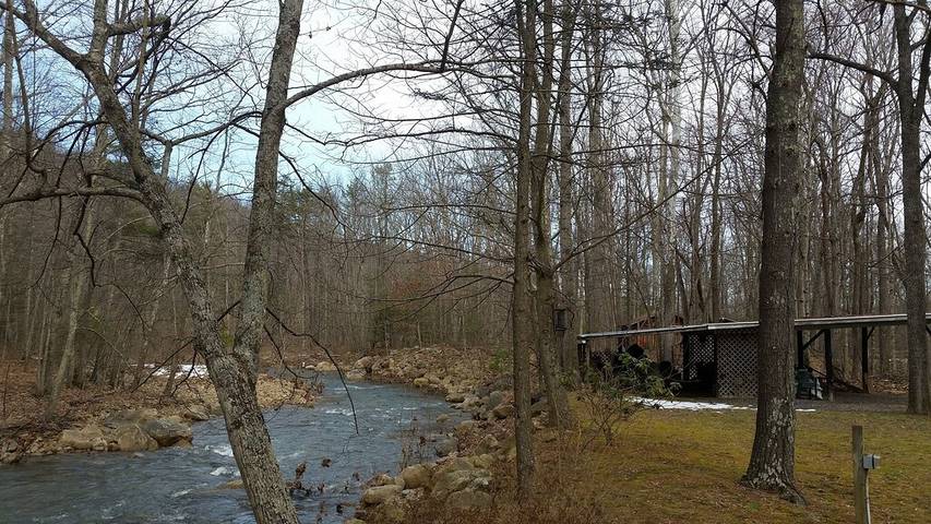 Log cabin for 6 people, with yard in Seneca Rocks