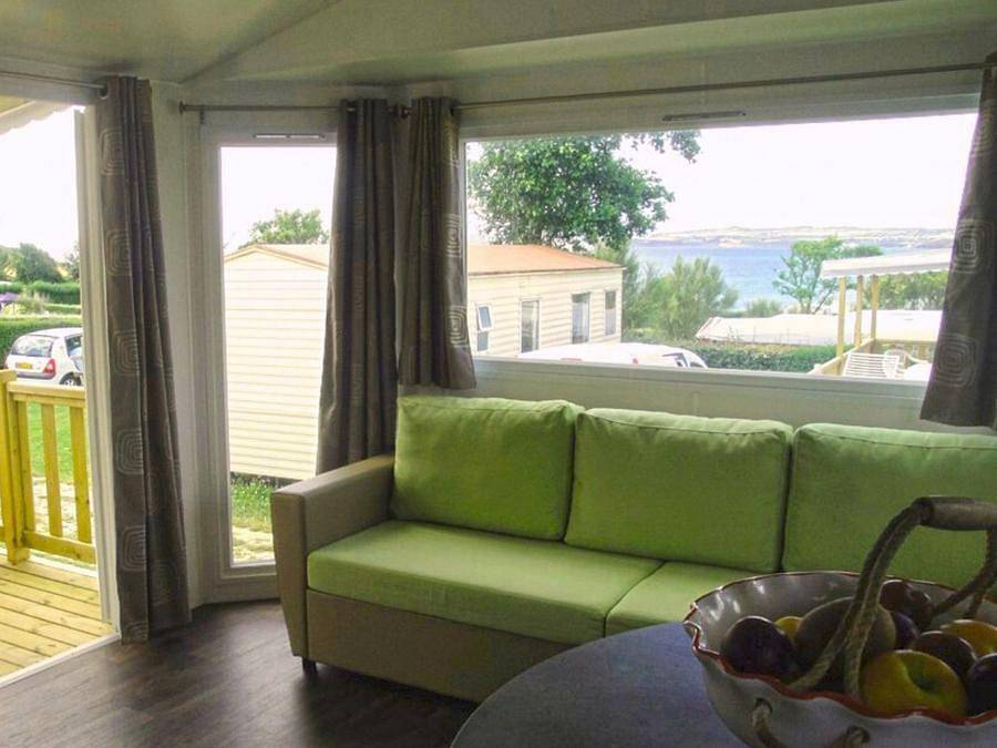 Camping Pors Ar Vag - Mobilhome 5 personnes - Mobil-home premium maxi avec vue sur mer in Plomodiern, Région de Châteaulin