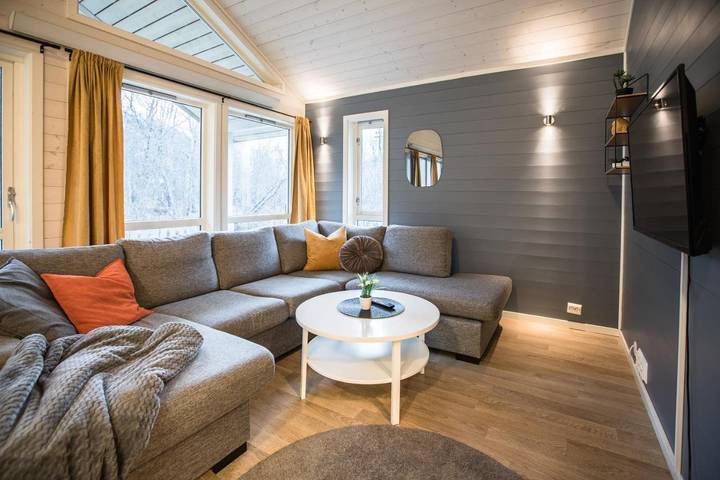 Bungalow für 5 Personen, mit Terrasse und Garten sowie Sauna und Ausblick in Norwegen - 3