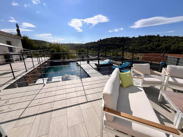 Location de vacances pour 2 personnes, avec jacuzzi et sauna ainsi que jardin et piscine à Vendémian - 4