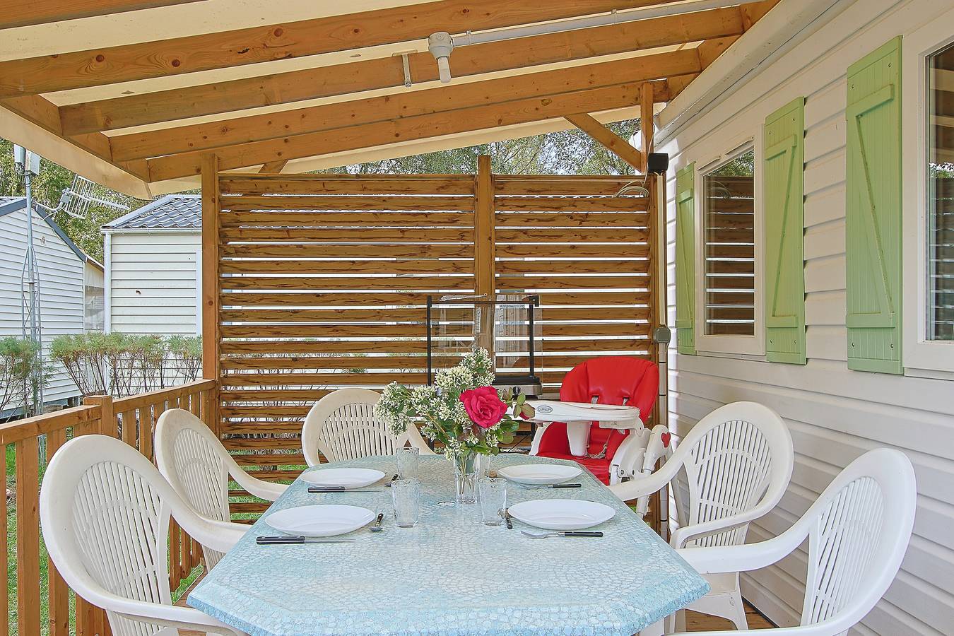 Mobile Home "Le Marie Elodie 85" avec 2 piscines partagées, terrasse privée et Wi-Fi in Angles, Vendée