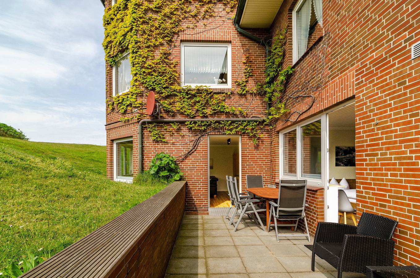 Ganze Wohnung, Ferienwohnung 'Strandhus Uiterst-hörn Steuerbord' mit Gemeinschaftsgarten und Wlan in Baltrum