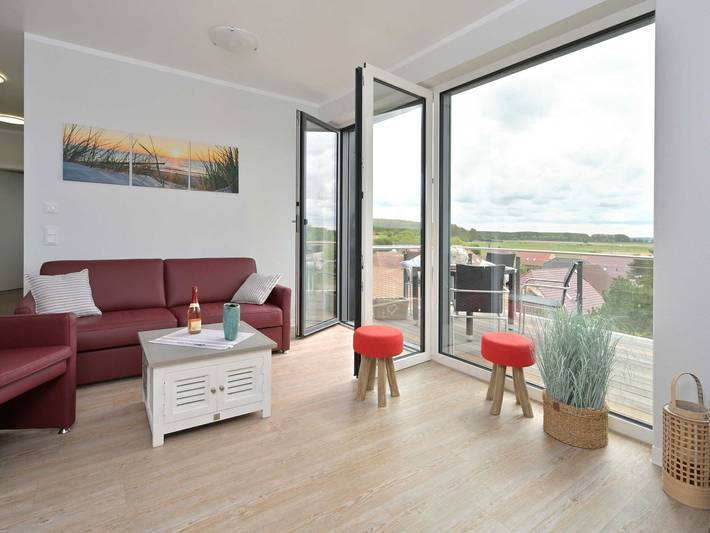 Ferienwohnung für 5 Personen, mit Balkon und Ausblick in Glowe