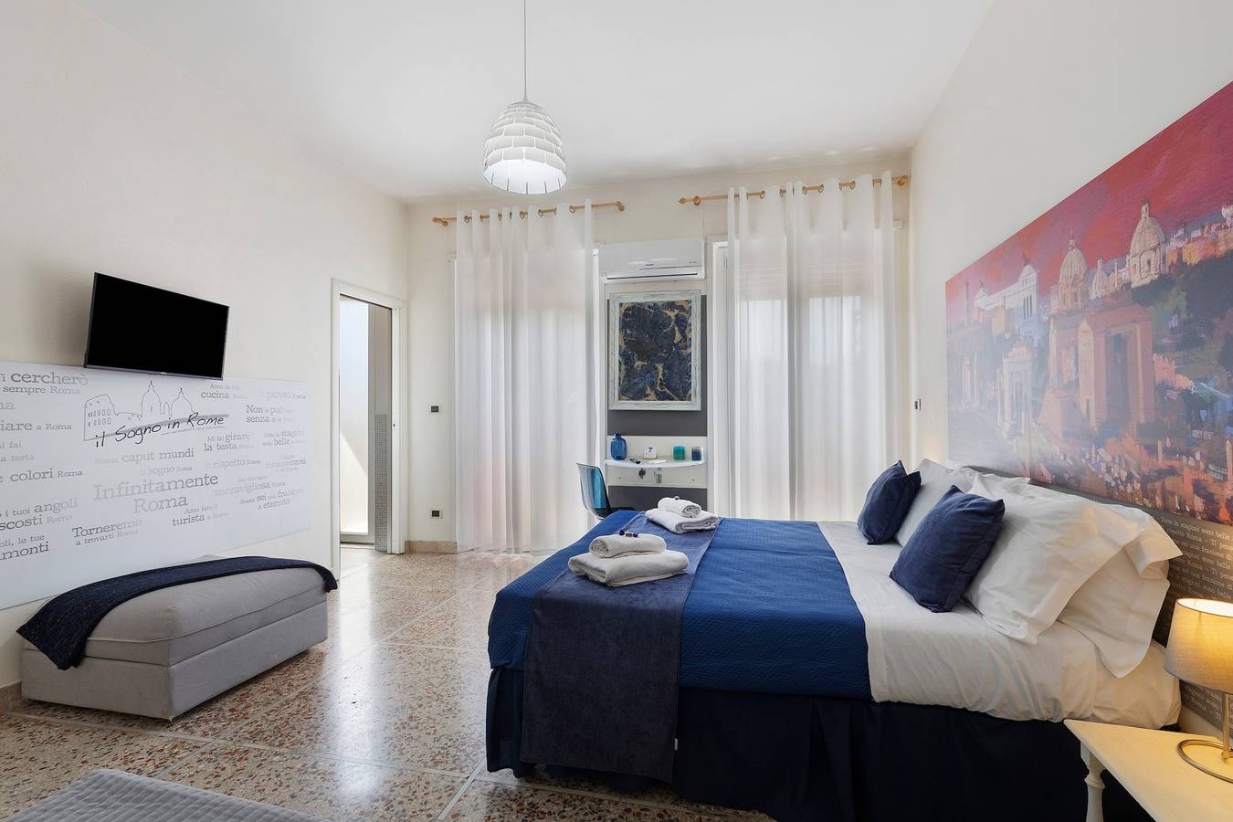 Zimmer 'Matrimoniale - Monti' mit Balkon, Wlan und Klimaanlage in Rom, Rom Provinz