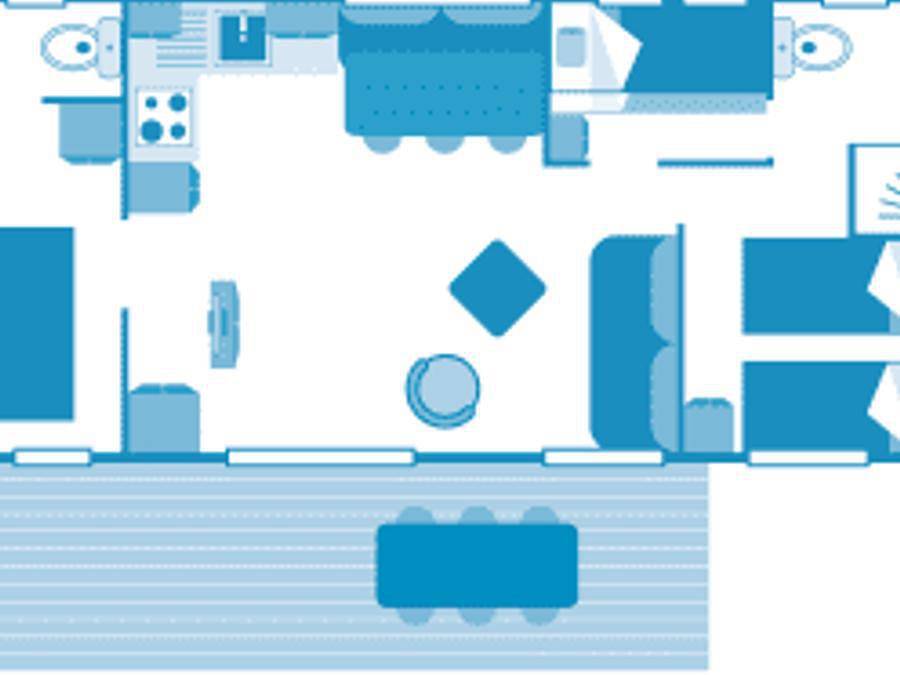 Camping Sandaya Les Rivages - Mobile home 6 persons - Cottage Taos 6p 3ch 2sdb Premium air conditioning in Millau, Parc naturel régional des Grands Causses