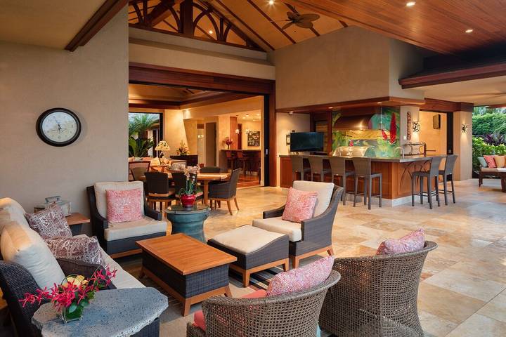 Ferienhaus für 12 Personen, mit Pool und Whirlpool sowie Garten und Sauna auf Hawaii