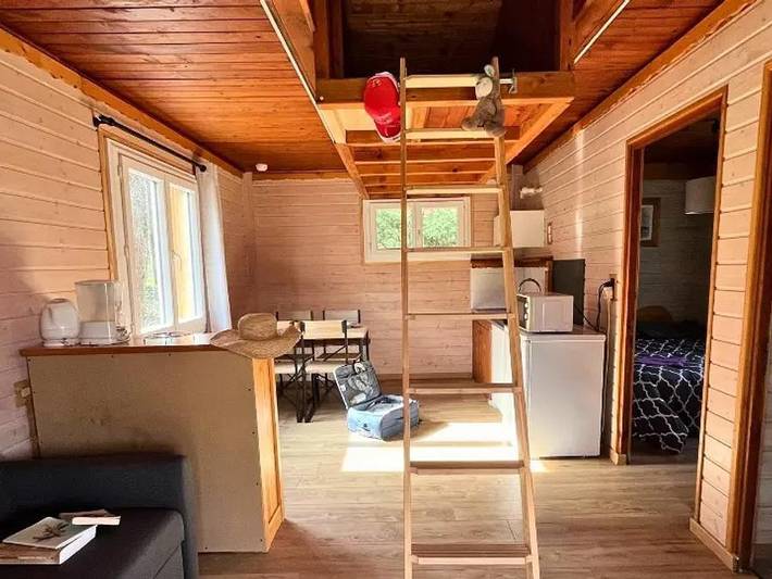 Camping Relais du Léman Pausado - Chalet 4 personnes - Chalet Cosy Mezzanine 2 Pièces 3/4 Personnes + TV in Messery, Région de Thonon-les-Bains