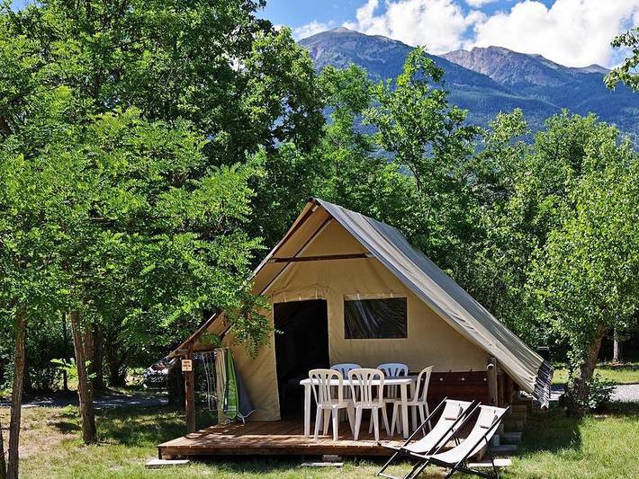 Le Petit Liou - Camping Sites et Paysages - Safarizelt 5 personen - Natur ohne Sanitär in Embrun, Nationalpark Écrins