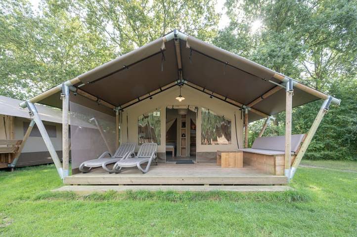 Camping für 5 Personen, mit Balkon/Terrasse und Terrasse sowie Seeblick an der Niederländische Nordsee - 2