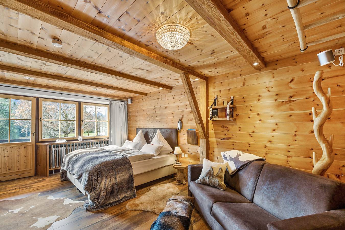 Ganzes Studio, Studio 'Gipfelblick' mit Bergblick, Balkon und Wlan in Chiemgauer Alpen, Inzell