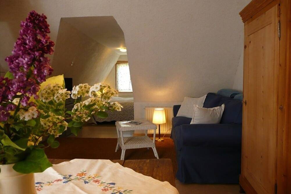 Ganze Wohnung, Reethaus Rosengarten - Strauchrose im Dg mit Kamin - max. 4 Pers. in Schaprode, Rügen