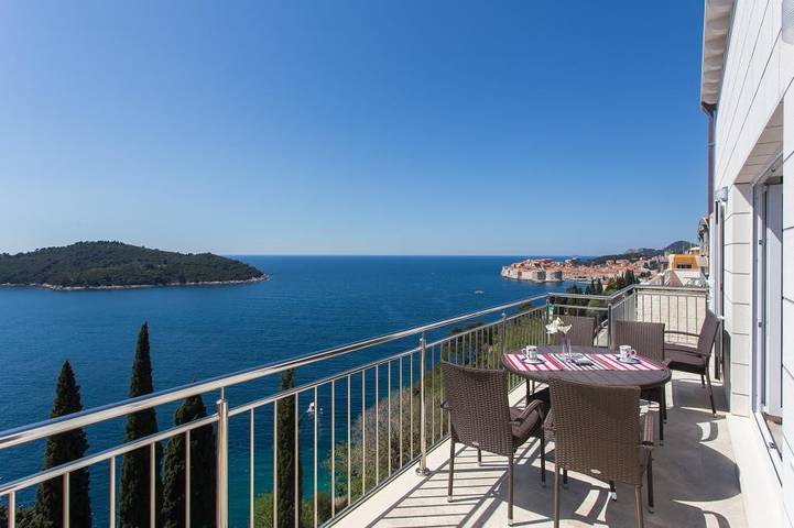 Ferienwohnung für 6 Personen, mit Meerblick und Balkon in Dubrovnik