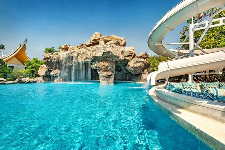 Hotel voor 2 personen, with whirlpool and zwembad as well as tuin and kinderzwembad, kindvriendelijk in Hua Hin