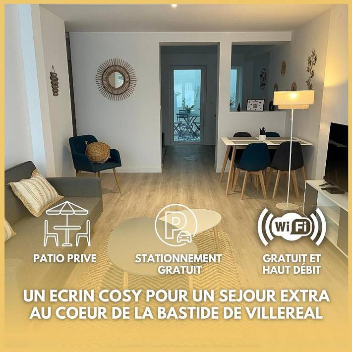 Gîte pour 4 personnes, avec Terrasse à Villeréal