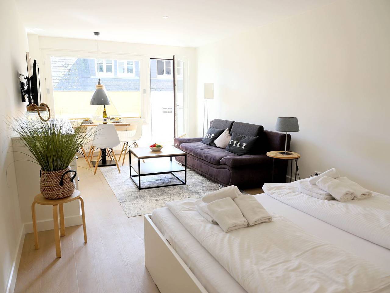 Ganze Wohnung, Zentrales 1-Zimmer-Appartement in Westerland mit Südbalkon – Haustiere erlaubt in Westerland, Sylt (Gemeinde)